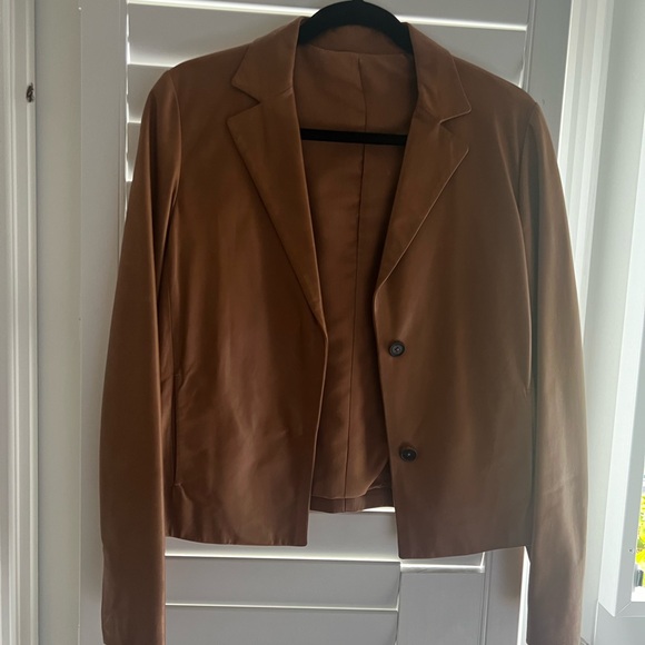 Light brown leather jacket size S no brand - Picture 2 of 4